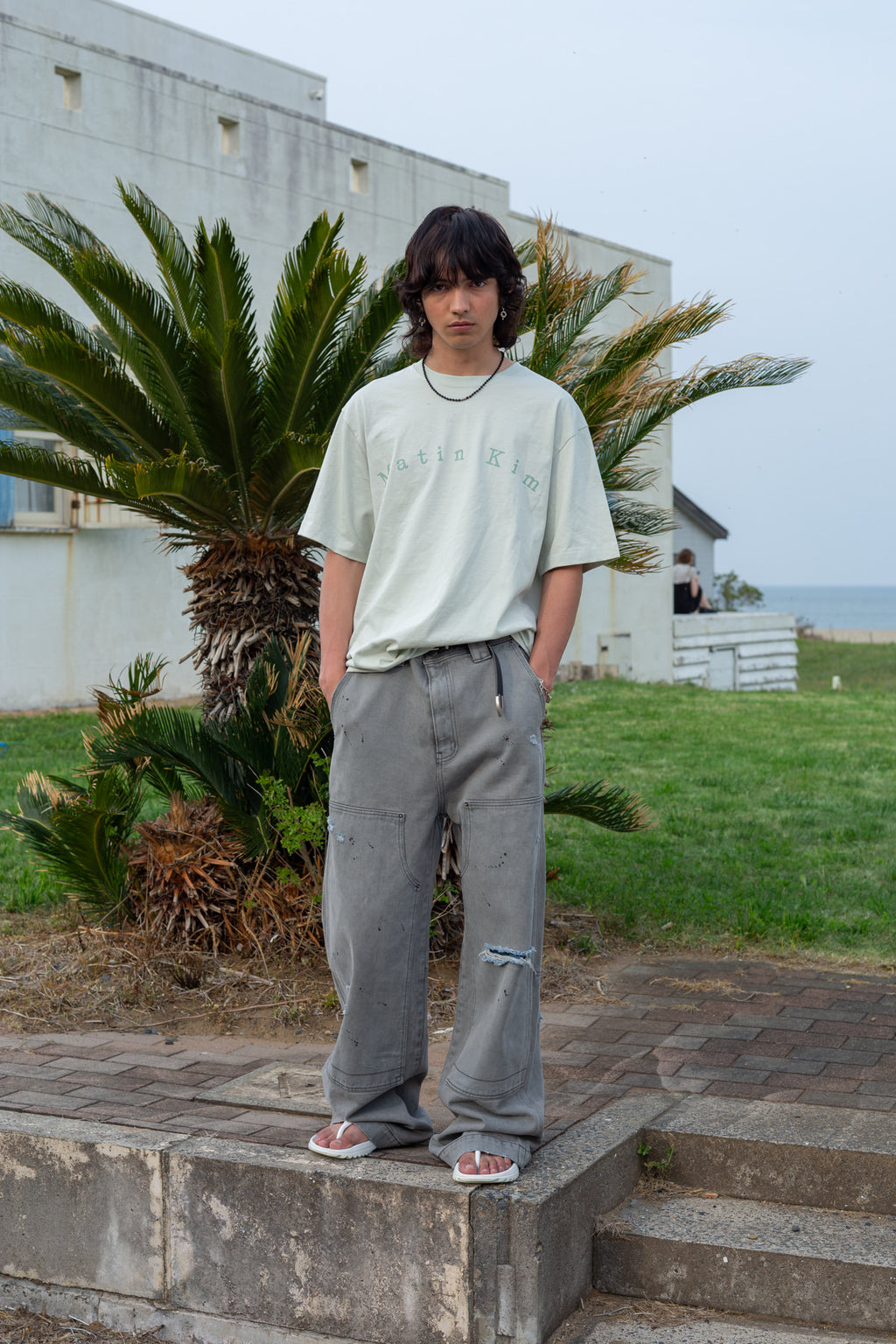 [matinkim] MINIMAL ARCH LOGO TOP FOR MEN IN MINT