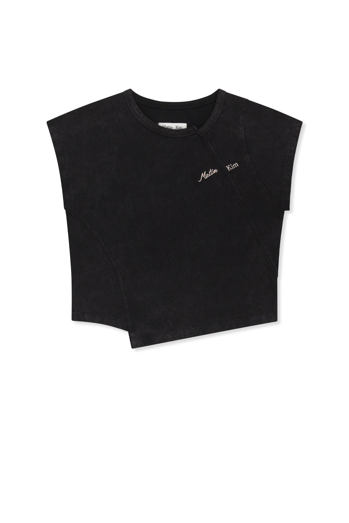 Matinkim Curved Cut Slim Top IN Black