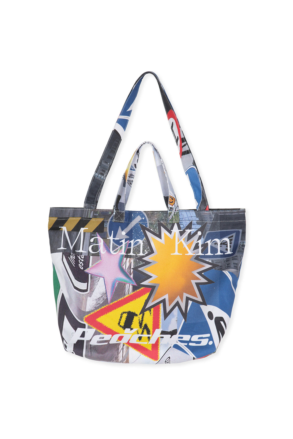[matinkim] PEACHES GRAPHIC BIG ECOBAG IN MULTI