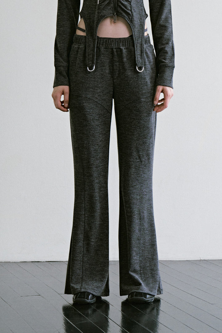 Treemingbird Slim Bootcut Set-up Sweat Pants Charcoal