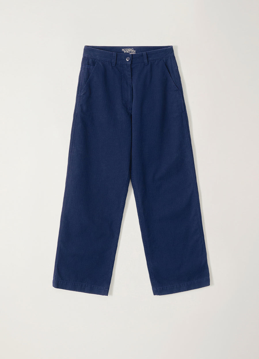 Nothing Written Paan cotton work pants (Blue)