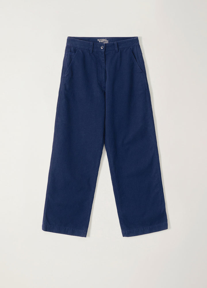 Nothing Written Paan cotton work pants (Blue)
