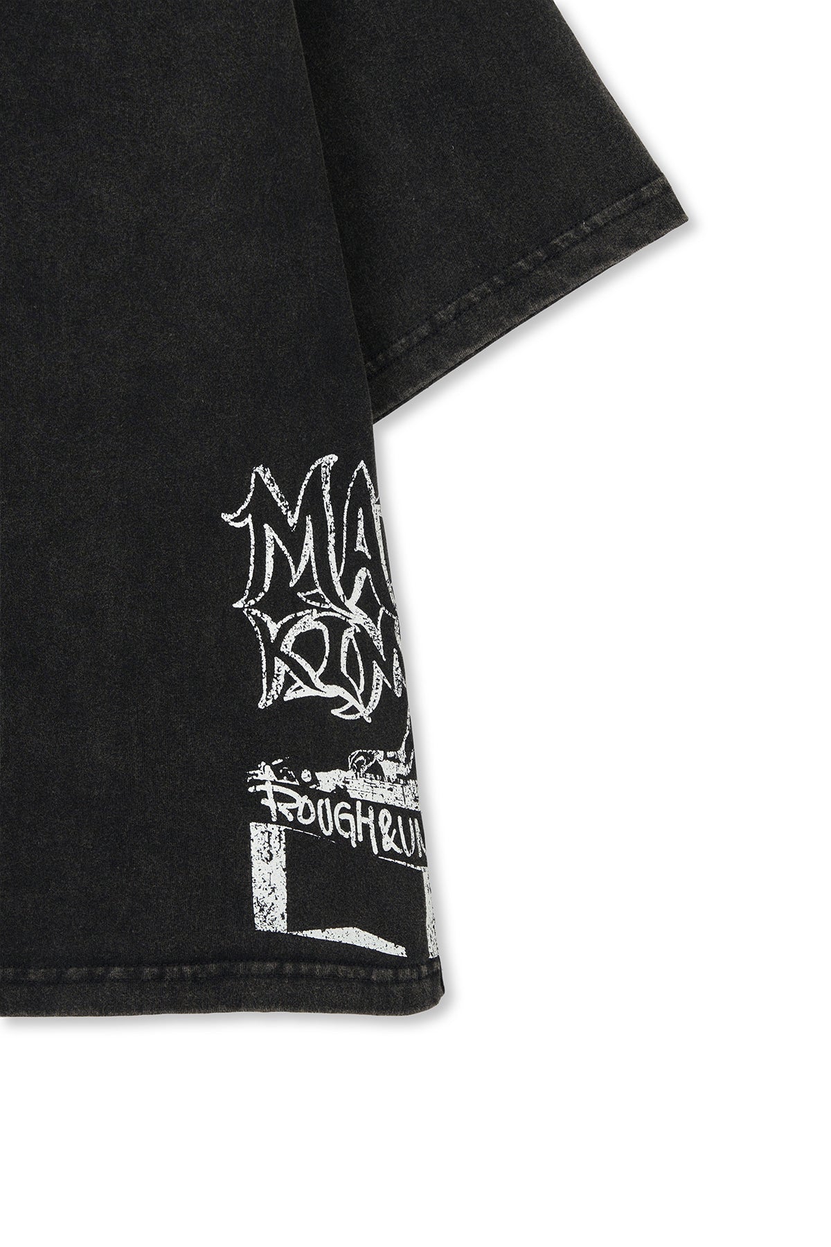 Matinkim Vintage Graffiti Artwork Top IN Black