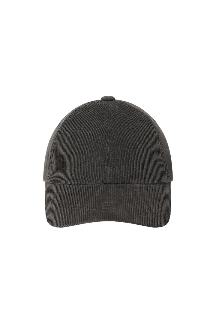 EMIS Tag Corduroy Ball Cap-Charcoal