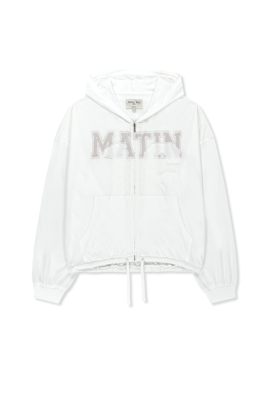 Matinkim Matin 16 Applique Logo Hoody Zip UP IN White