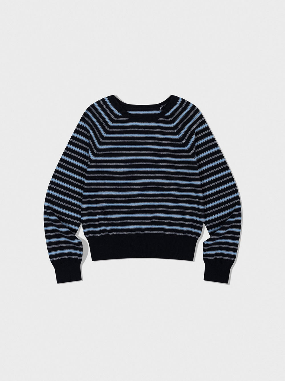 Low Classic Merino Cashmere Striped Sweater Navy