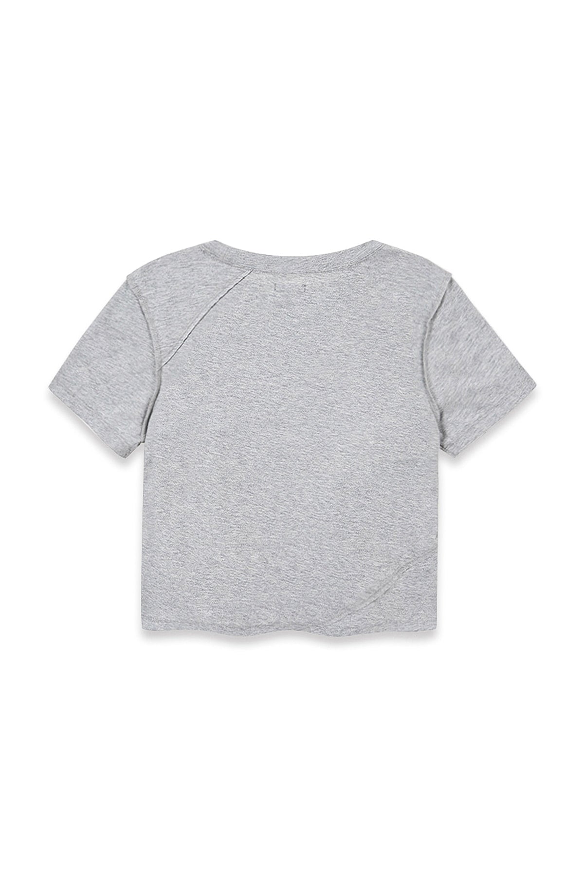 [matinkim] DIAGONAL LOGO REVERSIBLE CROP TOP IN GREY