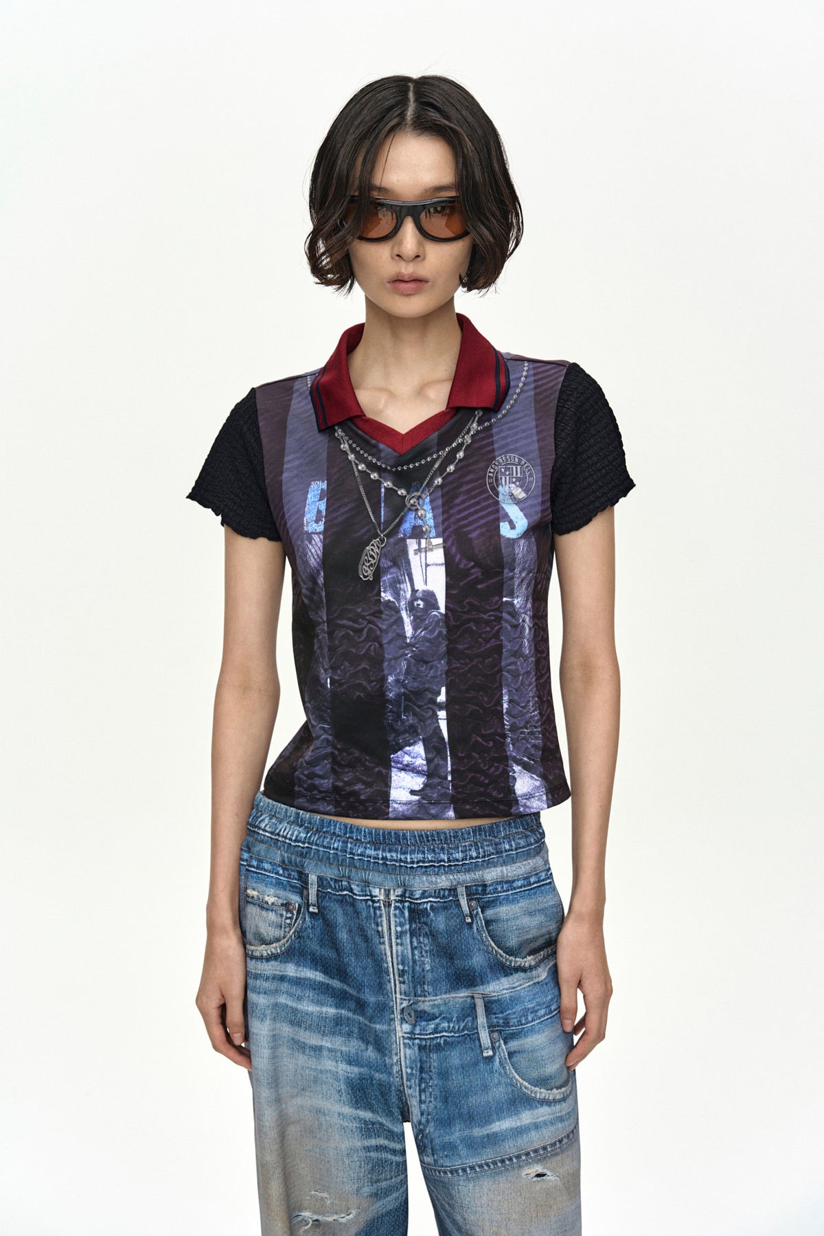 Andersson Bell Denim & Cargo Trompe L'Oeil Mesh Pants