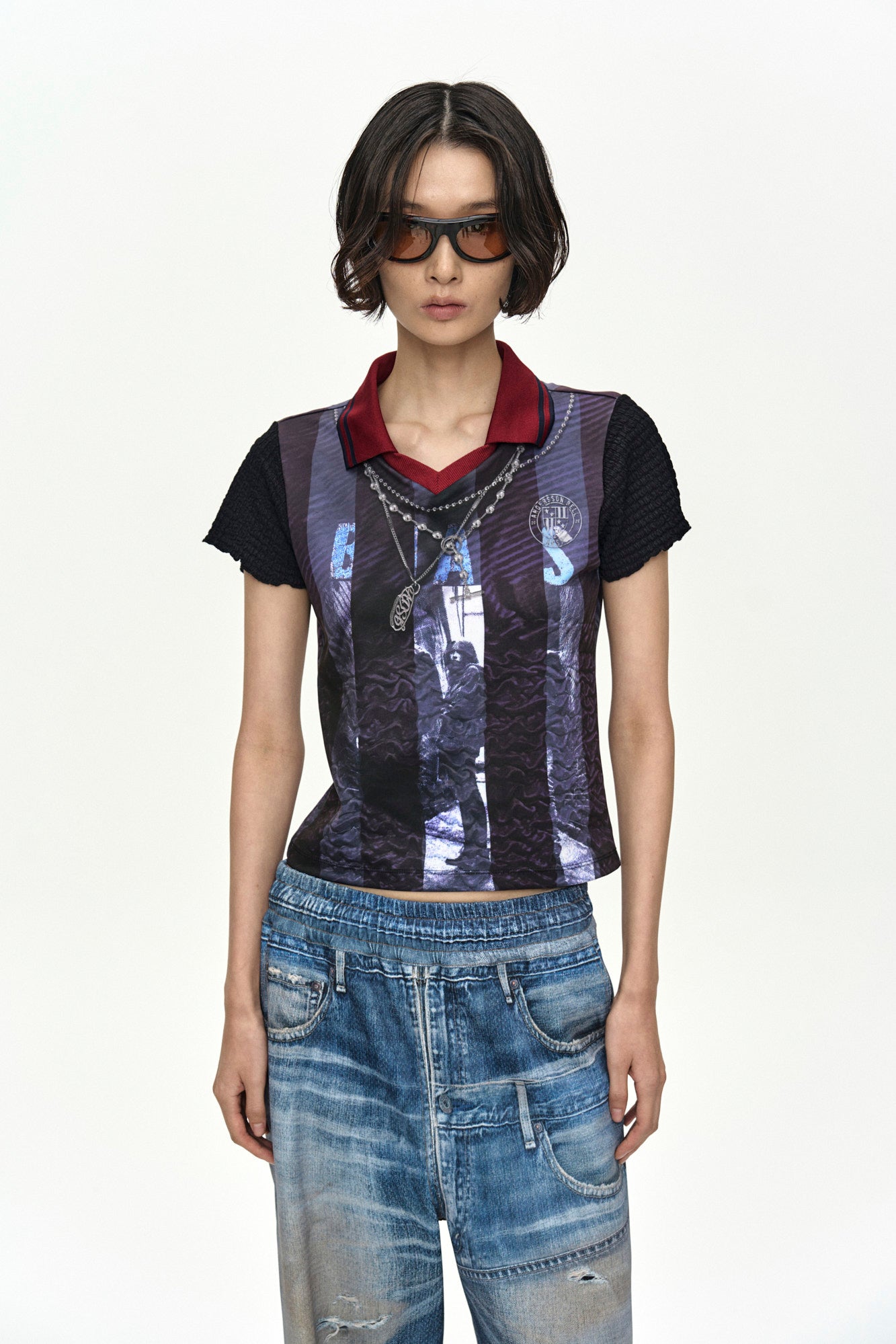 Andersson Bell Denim & Cargo Trompe L'Oeil Mesh Pants