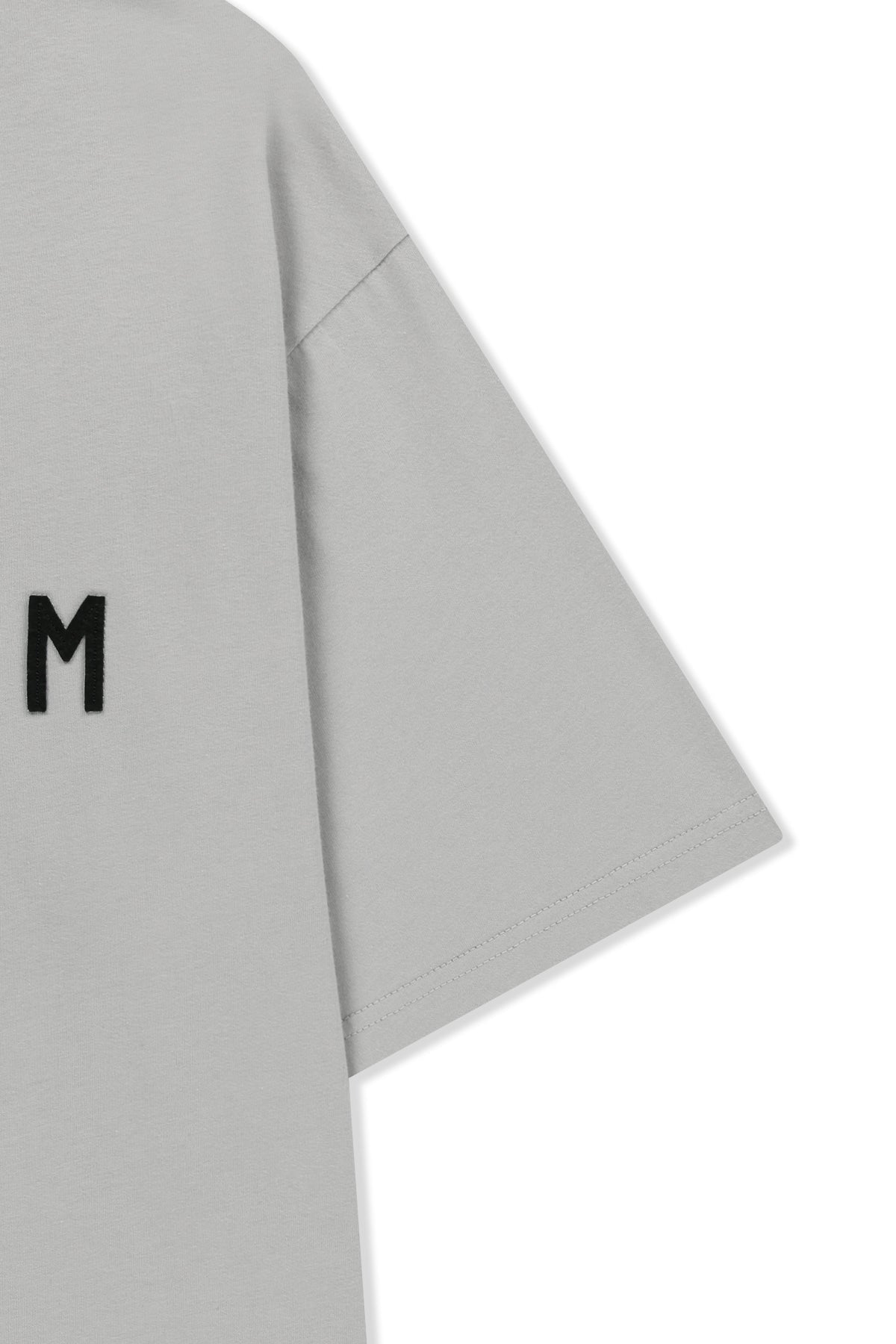 Matinkim Applique Felt Logo Top For Men IN Grey