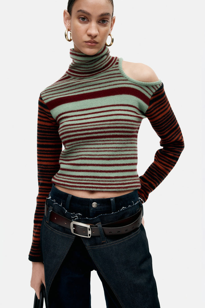 Andersson Bell Elodie Multi Stripe Cut-Out Top