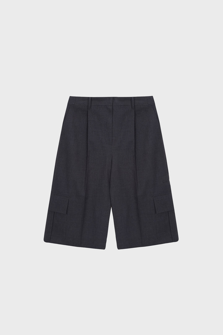 Matinkim Cargo Detail Bermuda Pants IN Charcoal