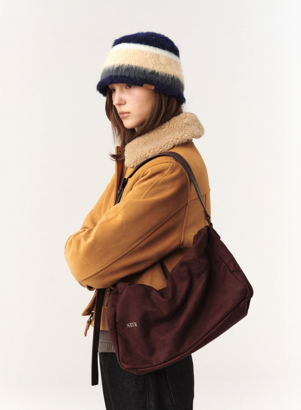 [satur] Verona Big Square Bag - Brown