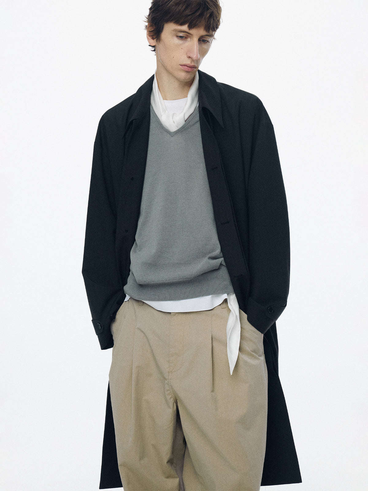 Nothing Written Double pleat trousers (Beige)