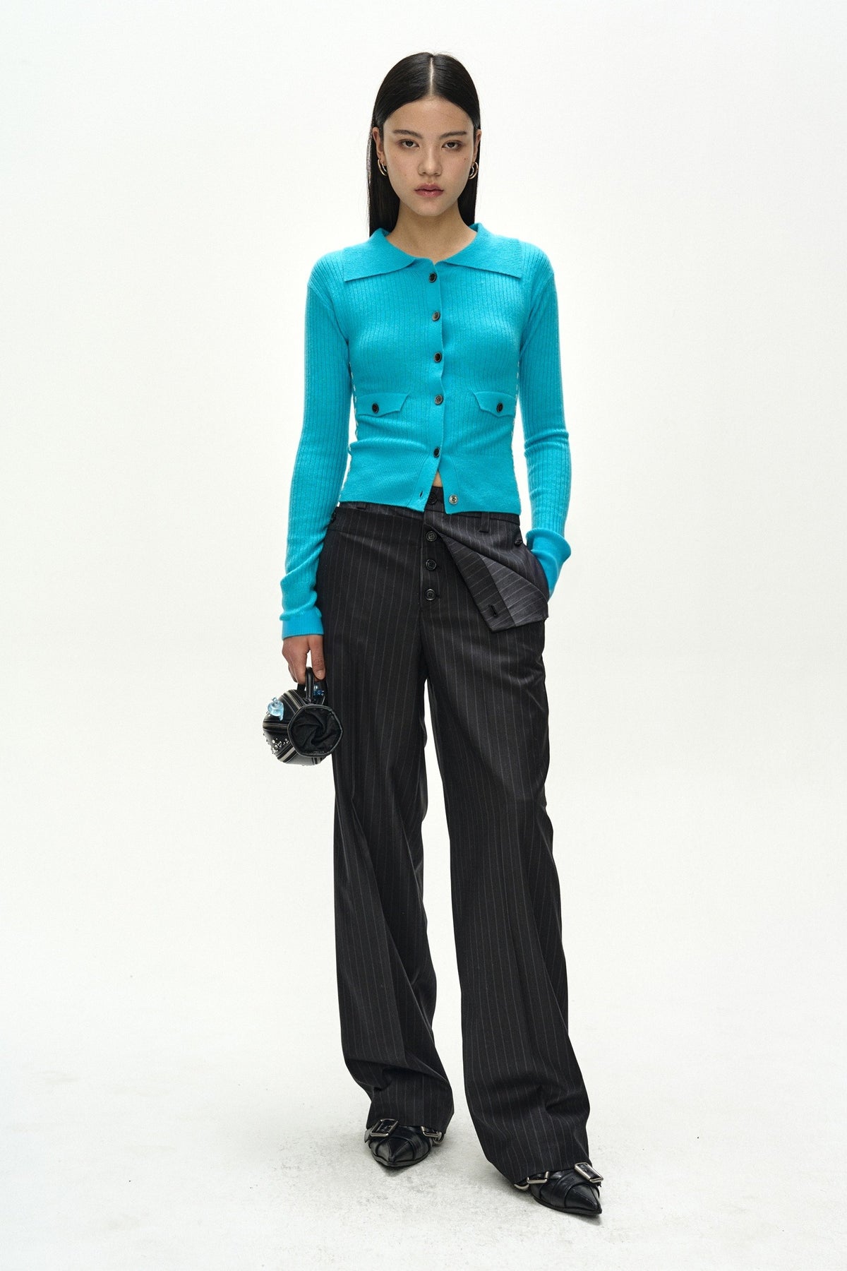 Andersson Bell Button-Fold Trousers