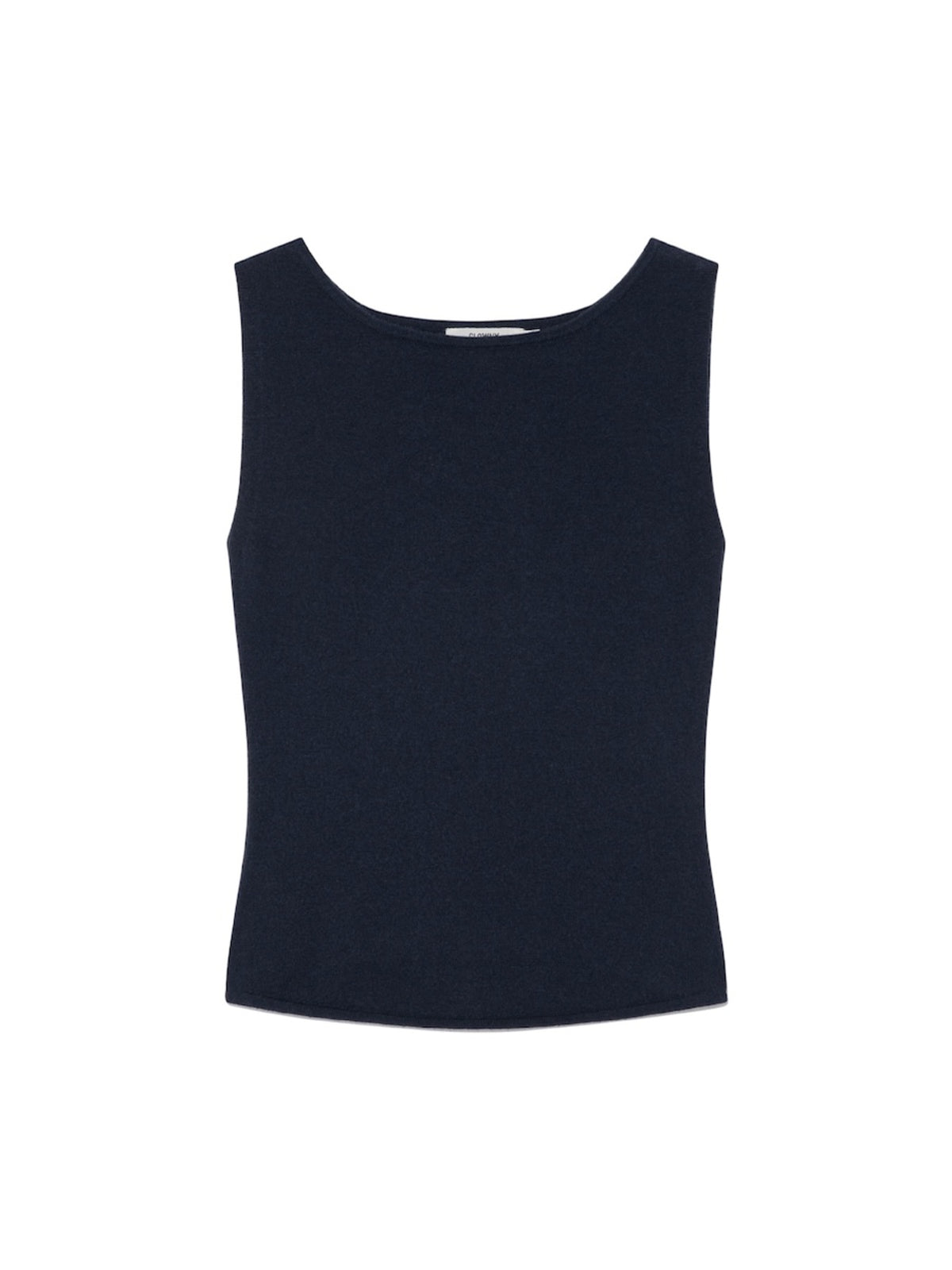 GLOWNY G Knit Slit Sleeveless Top (Navy)