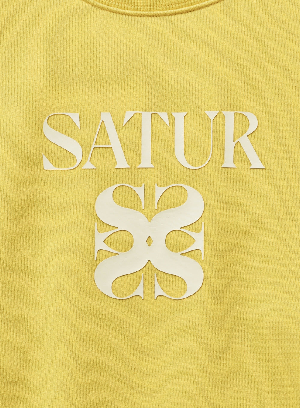 [satur] (W) Apero Volume Sleeve Crop Sweatshirt - Yellow