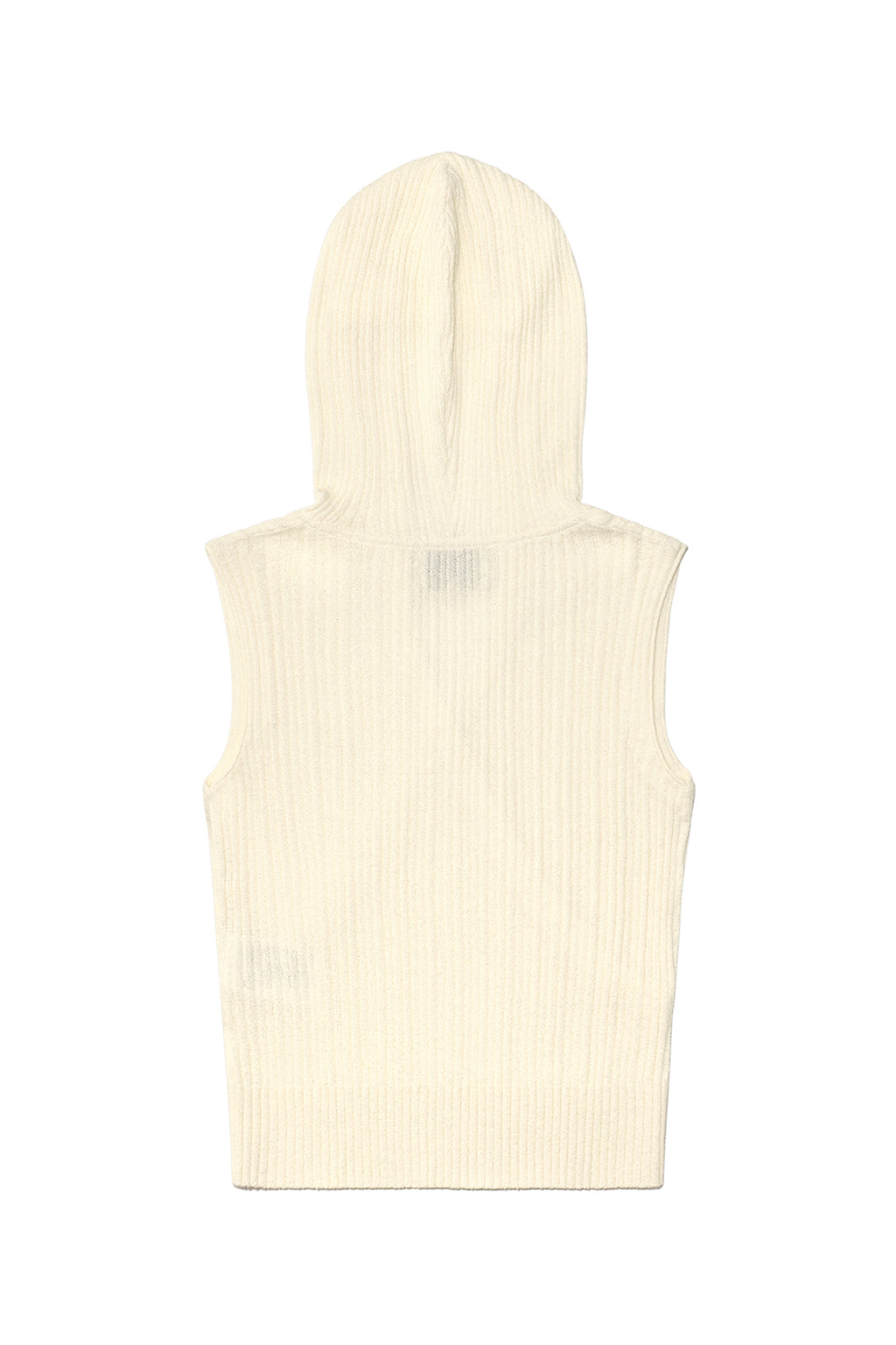[matinkim] Wrap Sleeveless Knit Hoody Top IN Ivory
