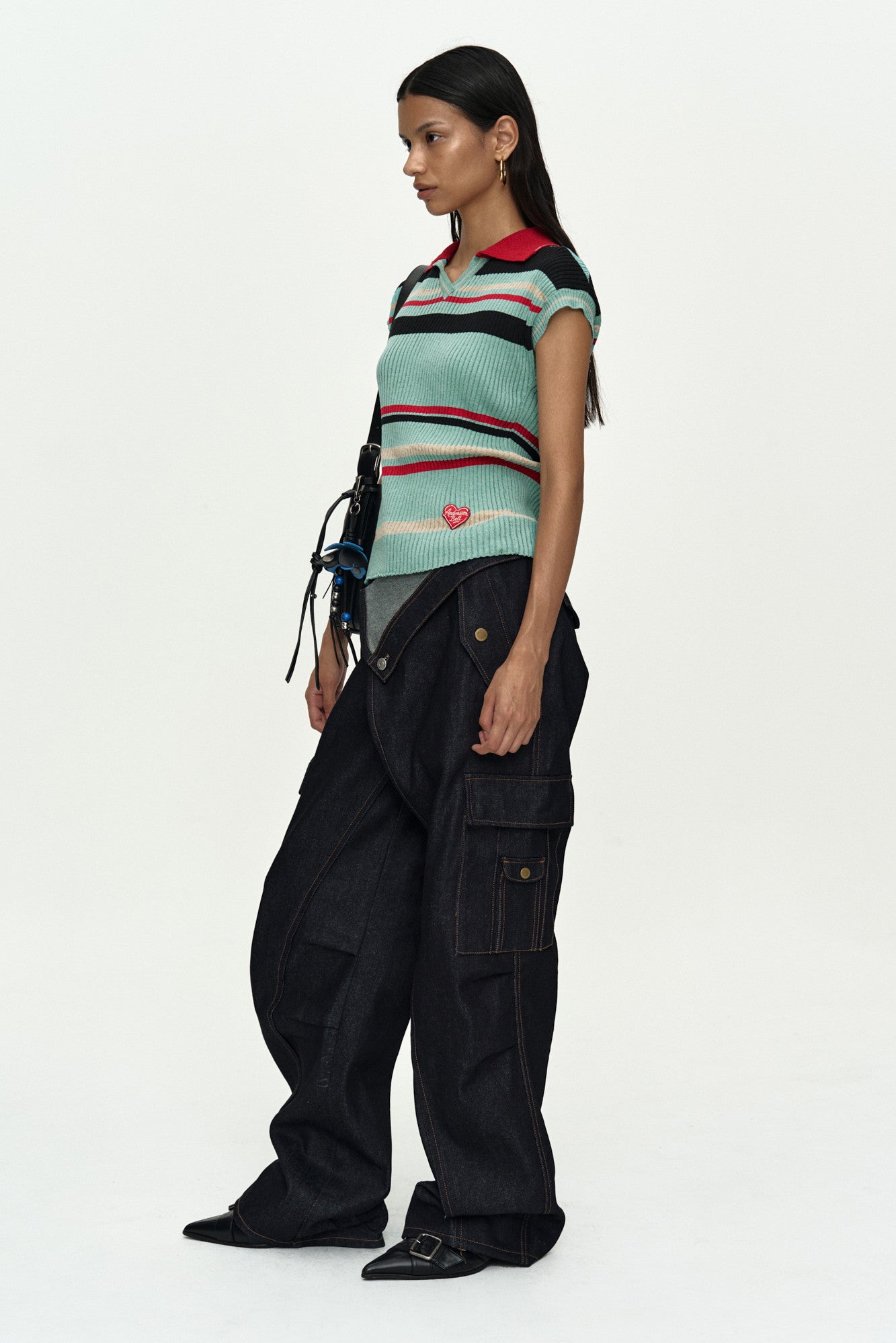 Andersson Bell Color-Blocked Knit Polo Vest