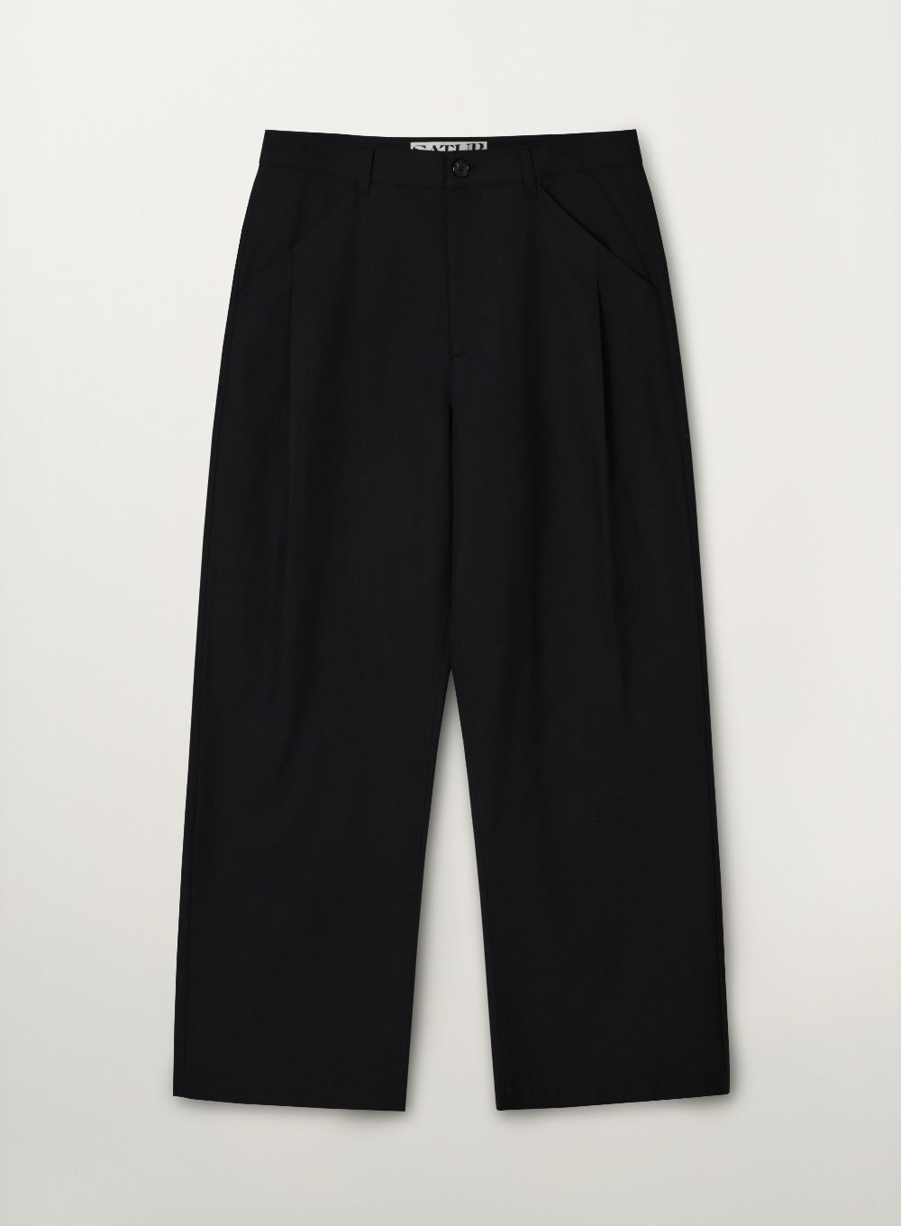 Satur Relaxed Cotton Blend Pants - Black
