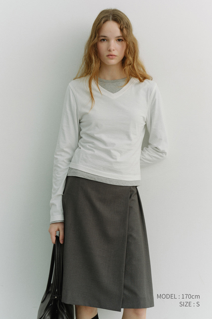 Dunst Essential Petit V-Neck T-Shirt Off White