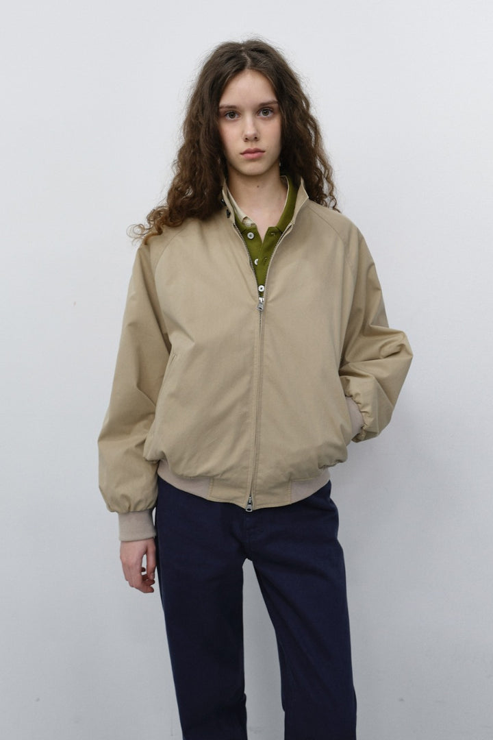 Dunst Unisex Volume Harrington Jacket Beige