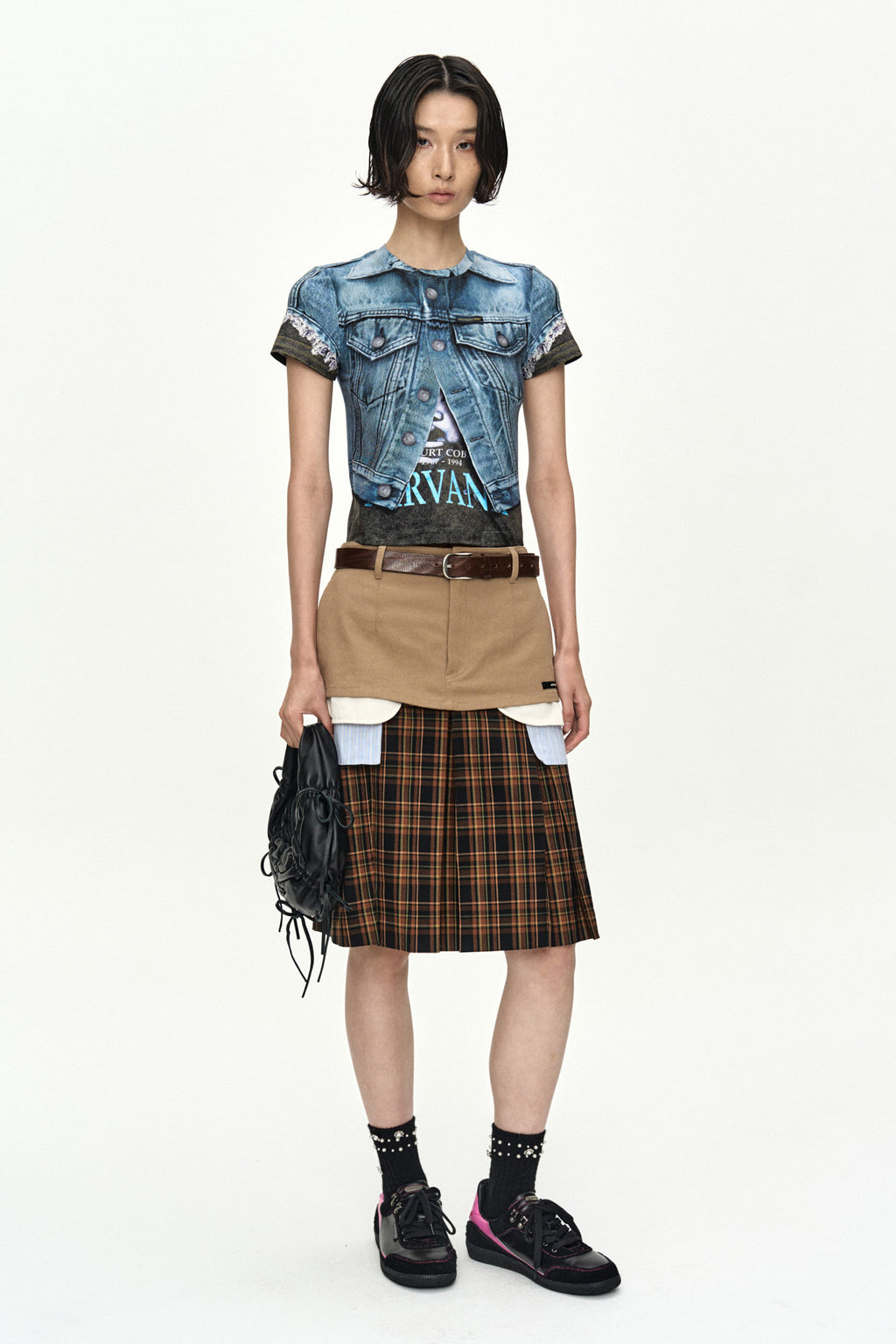 Andersson Bell Rvan Denim Vest Printed T-Shirt