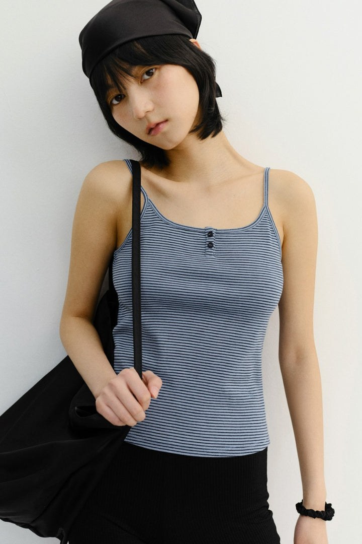 Dunst Petit Sleeveless Top Blue Stripe