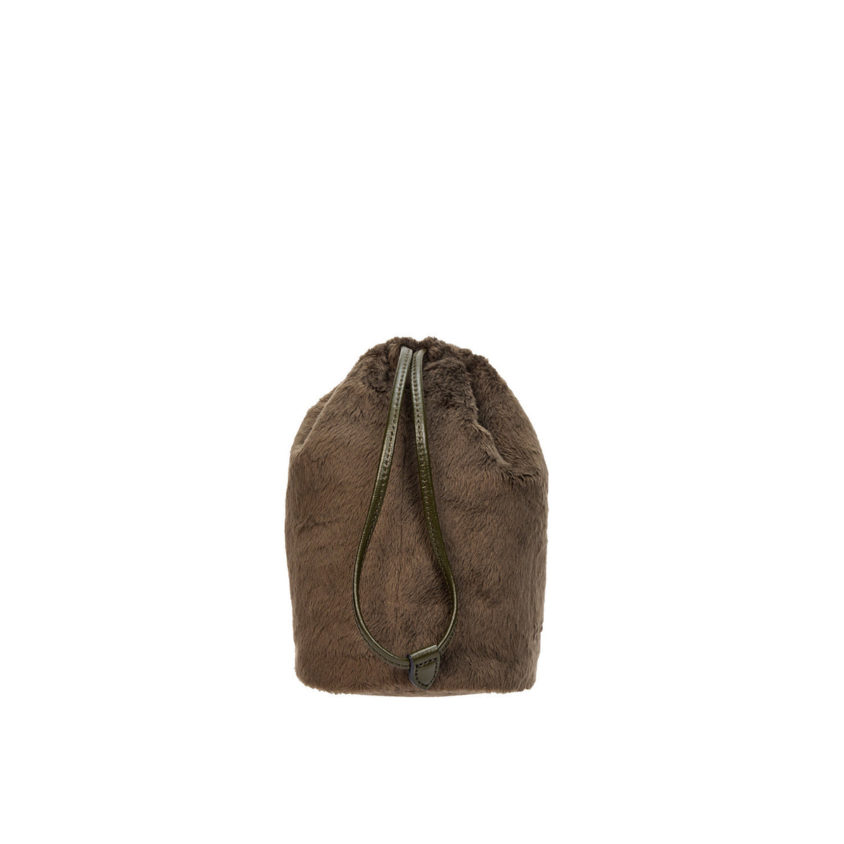 Vunque Perfec Drawstring Fur Pouch Punky Khaki