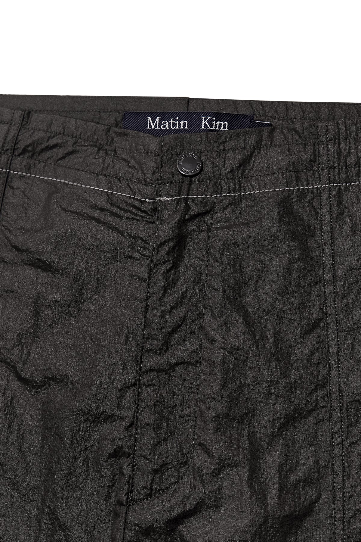 Matinkim Stitch Point Nylon Pants For Men IN Charcoal