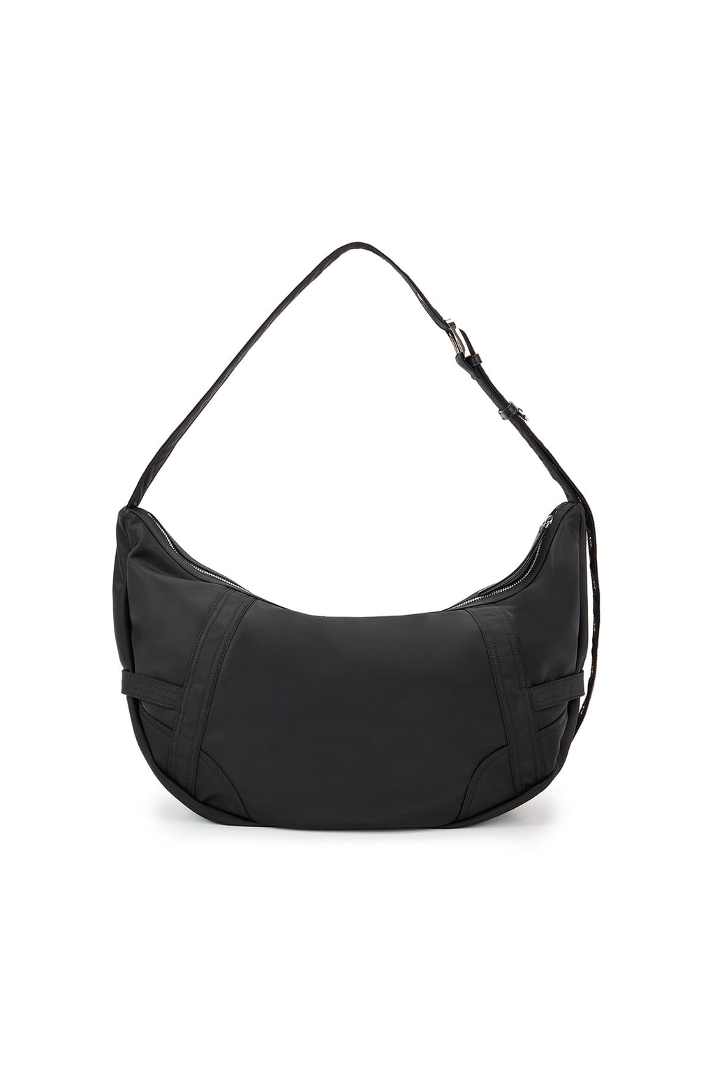 [matinkim] FABRIC ARC HOBO BAG IN BLACK