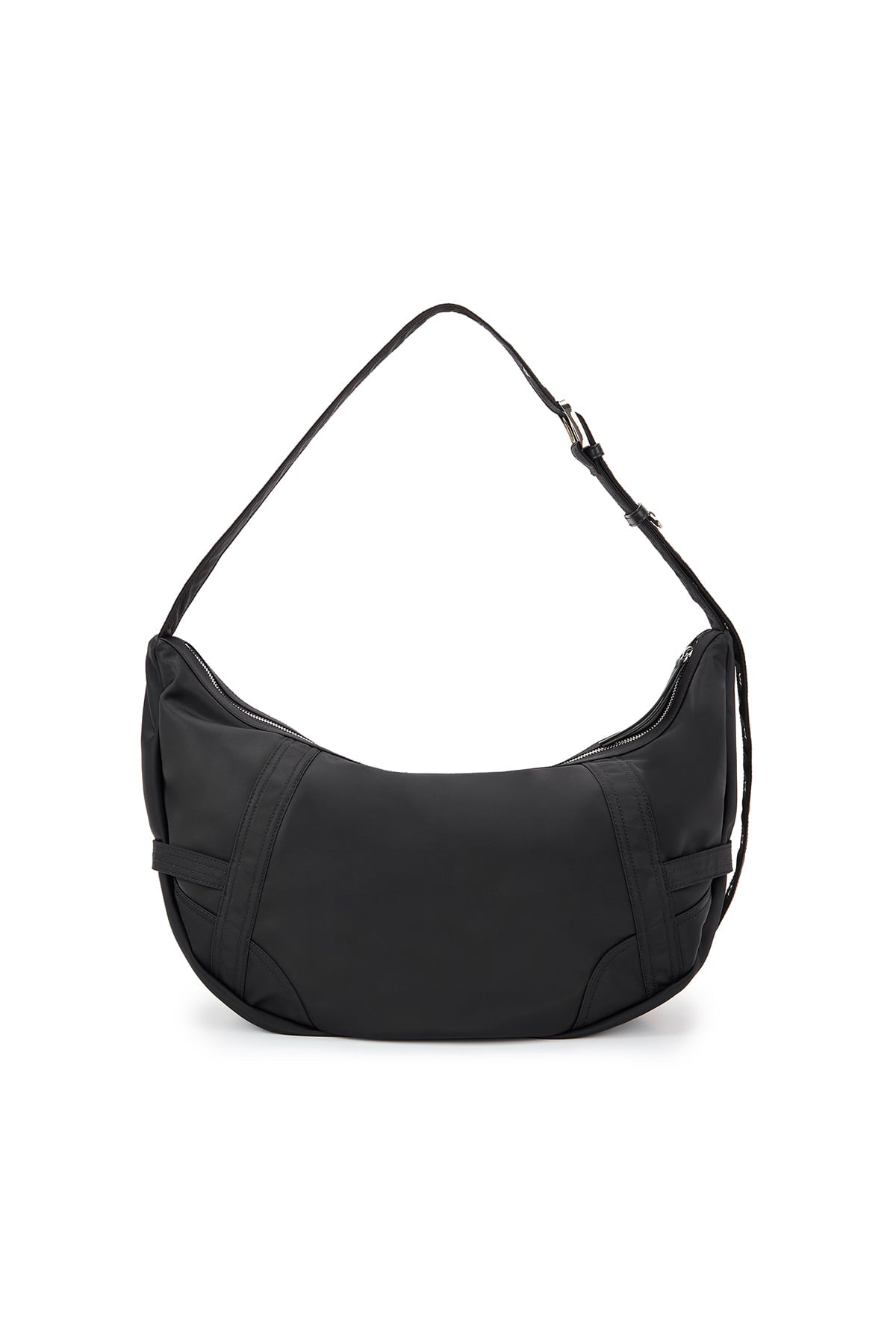 [matinkim] FABRIC ARC HOBO BAG IN BLACK