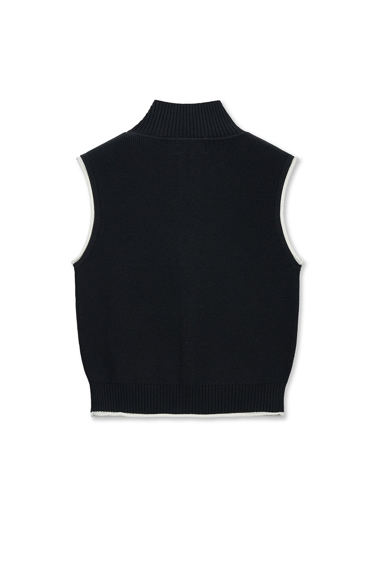 Matinkim Matin Kim Spell Point Knit Zip UP Vest IN Black
