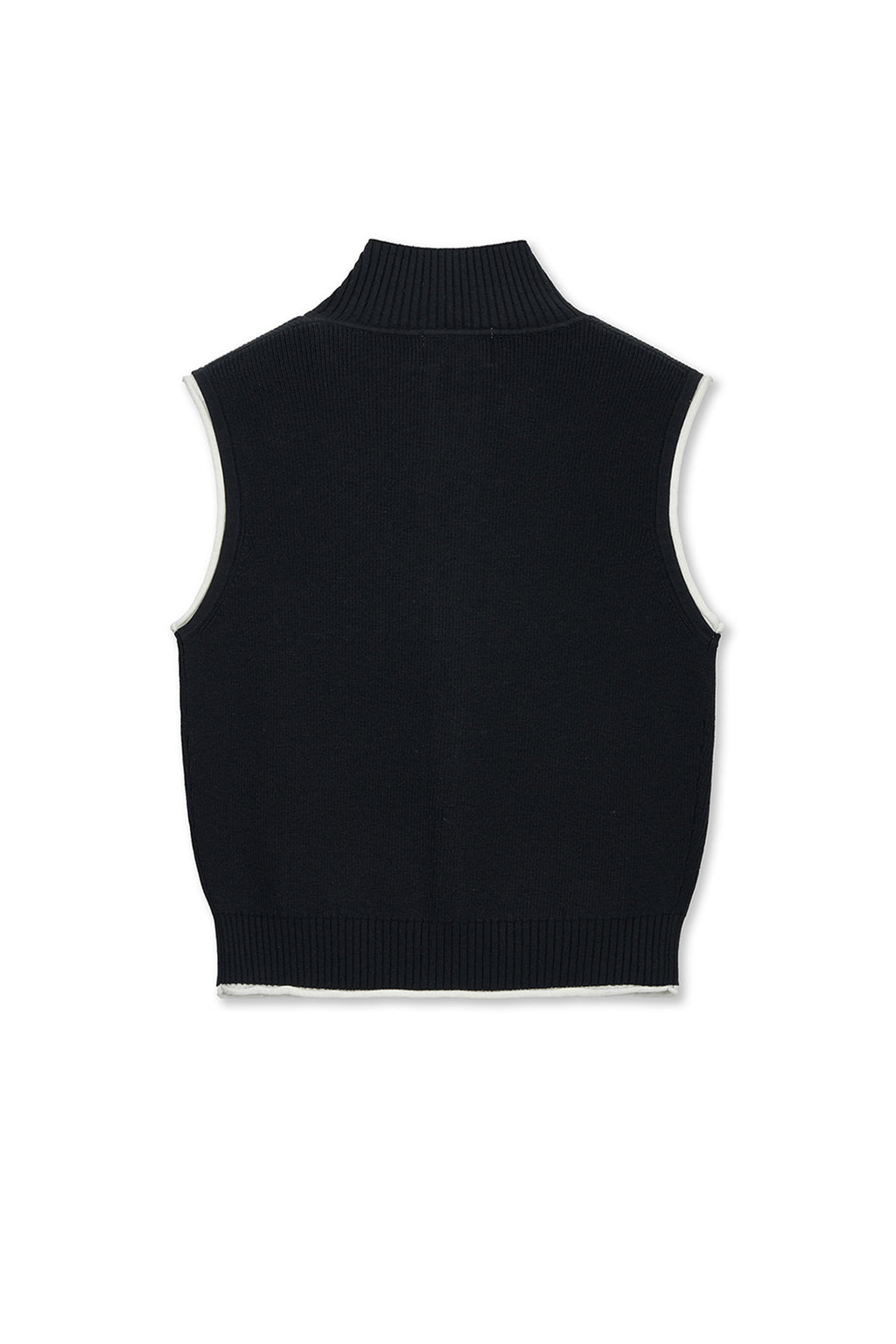 Matinkim Matin Kim Spell Point Knit Zip UP Vest IN Black