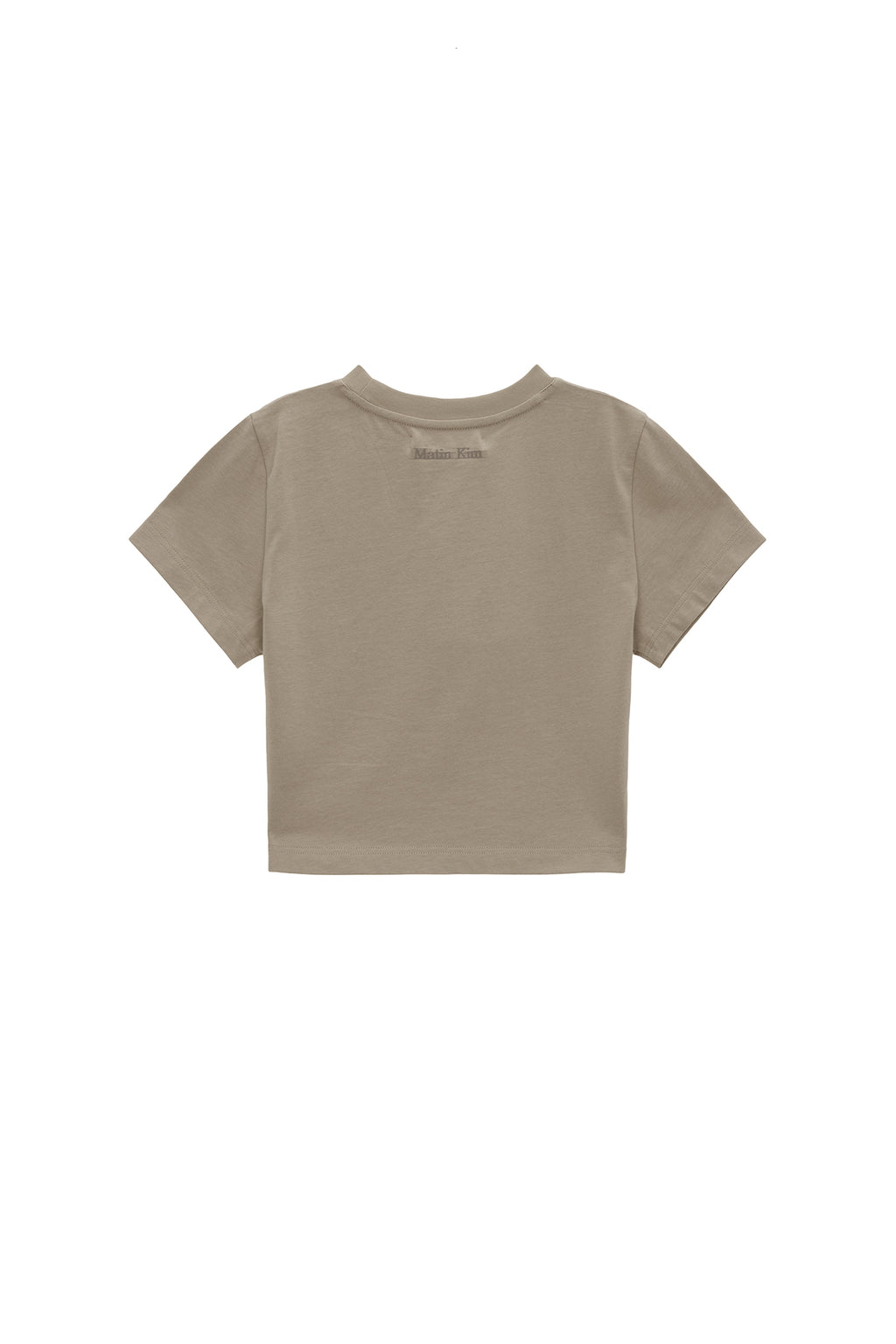 [matinkim] KEYWORD LETTERING CROP TOP IN BEIGE