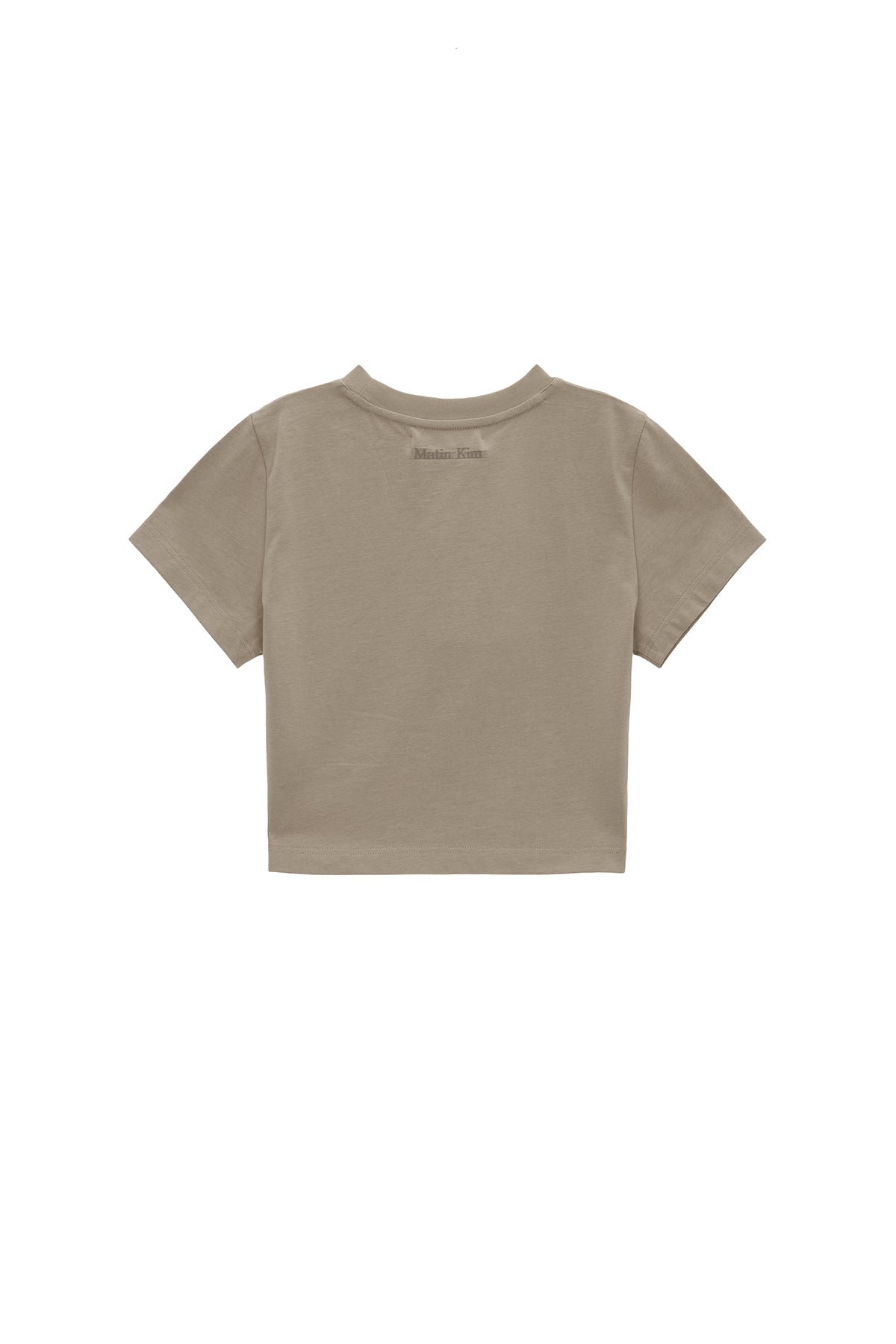 [matinkim] KEYWORD LETTERING CROP TOP IN BEIGE