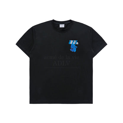 FUZZY FONT DRAGON SHORT SLEEVE T-SHIRT BLACK