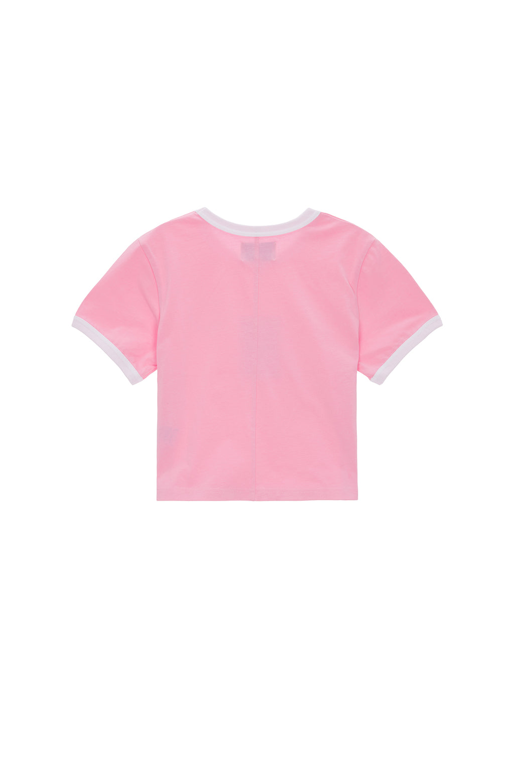 [matinkim] CIRCLE LOGO RINGER CROP TOP IN PINK