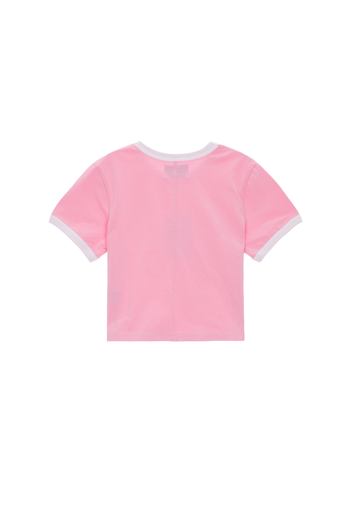 [matinkim] CIRCLE LOGO RINGER CROP TOP IN PINK