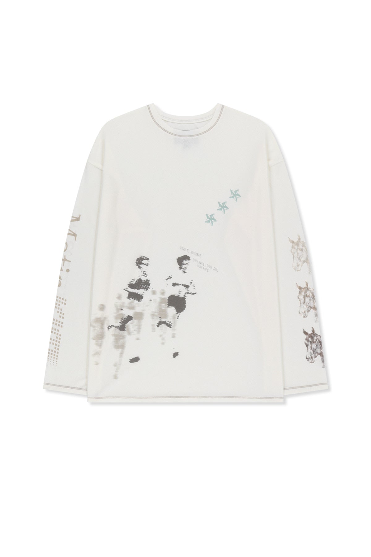 Matinkim Matin Pace Graffiti Covered Top IN Ivory