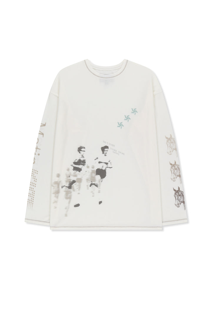 Matinkim Matin Pace Graffiti Covered Top IN Ivory