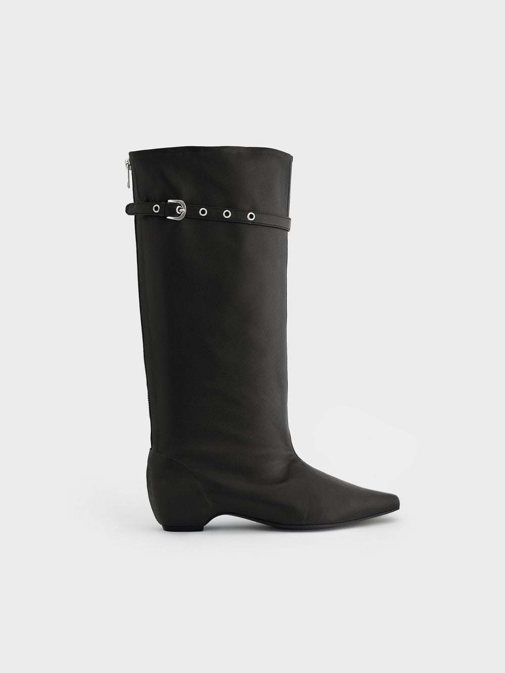 Low Classic Back-Zipped Middle Boots Brown