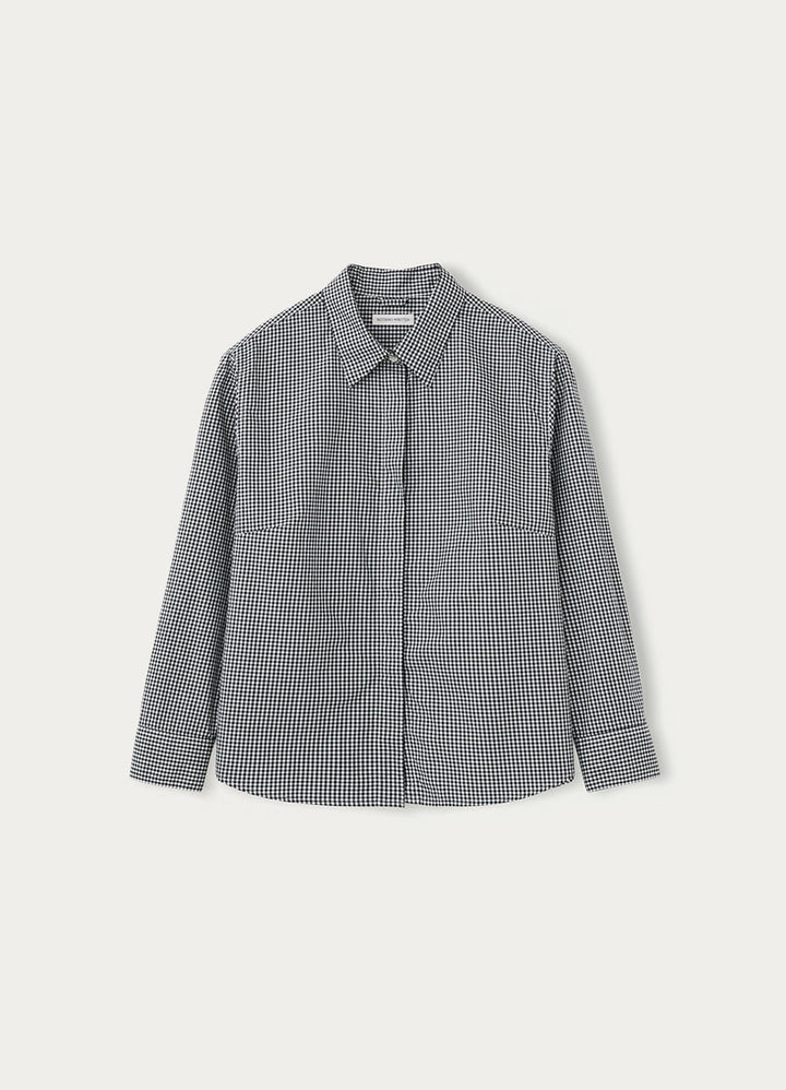 Nothing Written Arietta hidden button shirt (Black check)