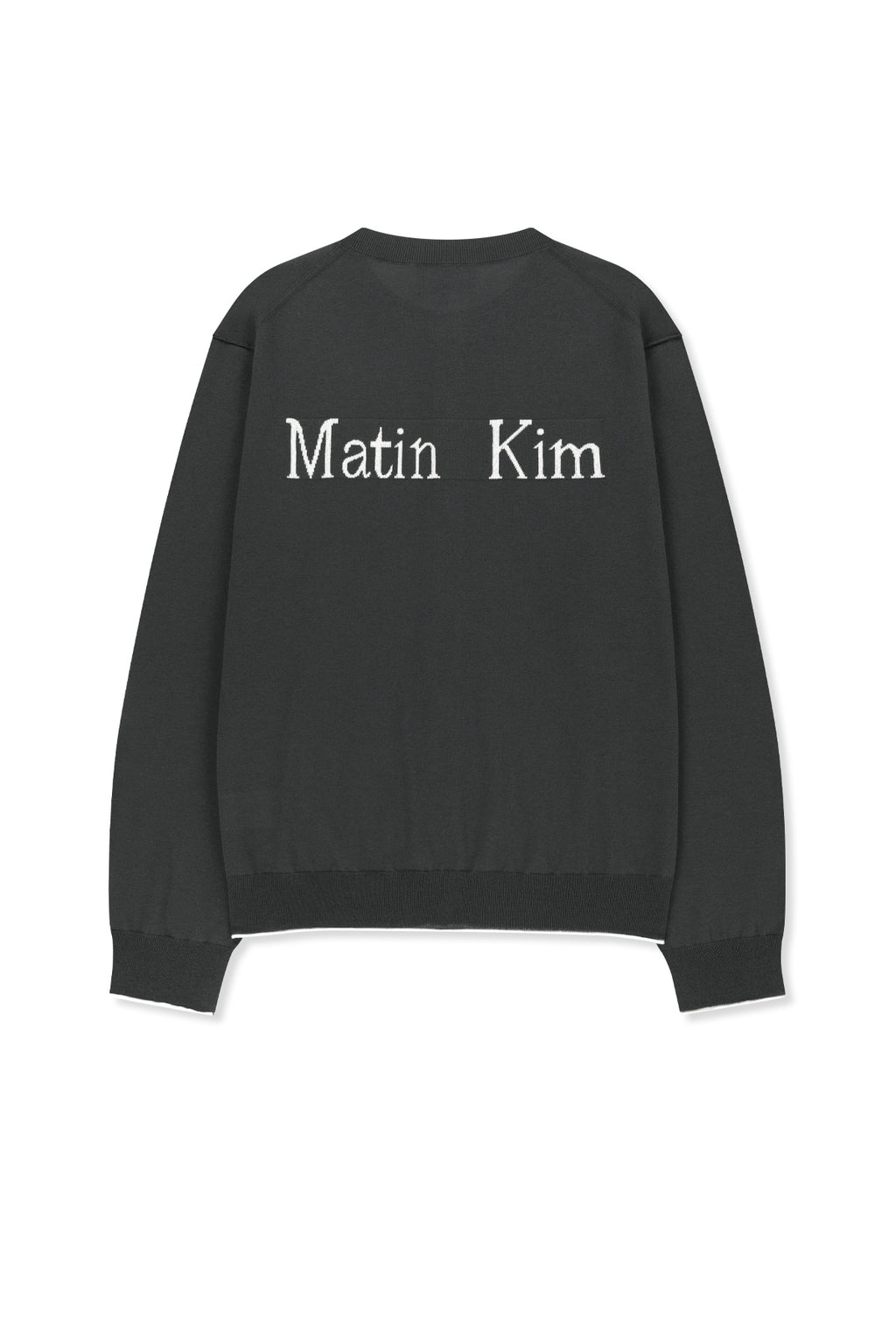 Matinkim Back Logo Sheer Cardigan For Men IN Charcoal