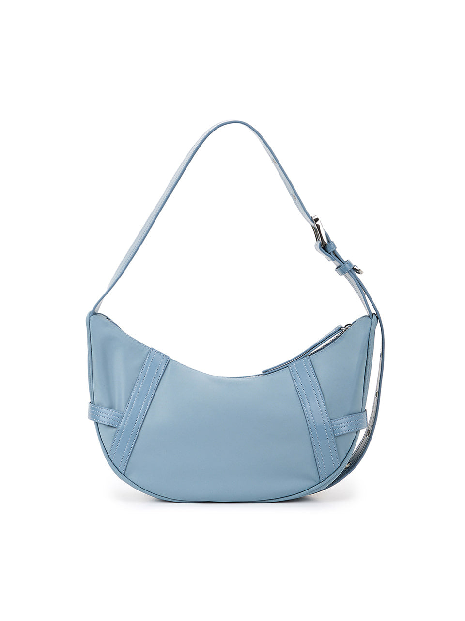 [matinkim] FABRIC ARC HOBO BAG IN SMOKE BLUE