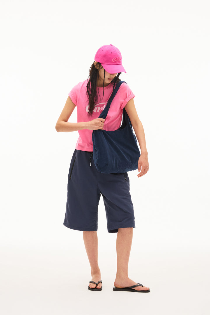 Emis Terry Shoulder Bag-Navy