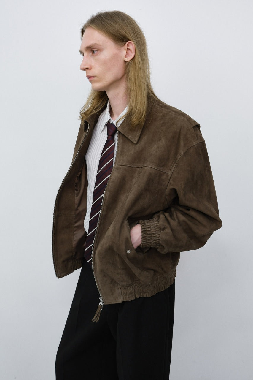 Dunst Unisex Refined Suede Blouson Taupe Suede
