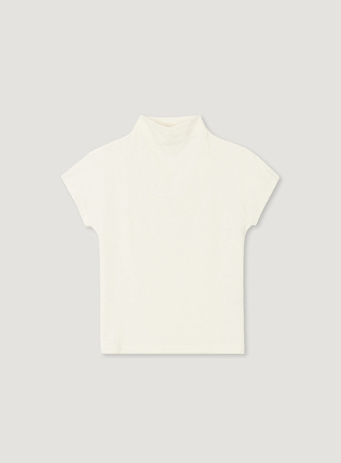 Mango Maniplease Veli Cowl Neck Tee Ivory