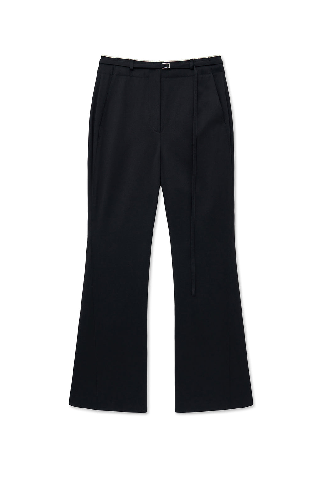 [matinkim] CUT OUT POINT STRING TROUSER IN BLACK