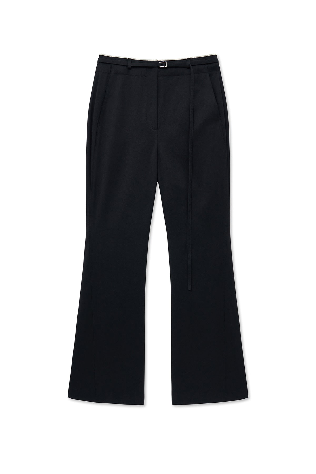 [matinkim] CUT OUT POINT STRING TROUSER IN BLACK